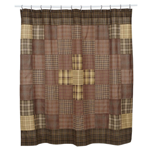 Rustic Lodge Bath-Prescott Brown 72 x 72 Shower Curtain 72x72
