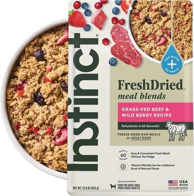 Instinct Fresh Dried Meal Blends Grass Fed Beef & Wild Berry Recipe 23oz