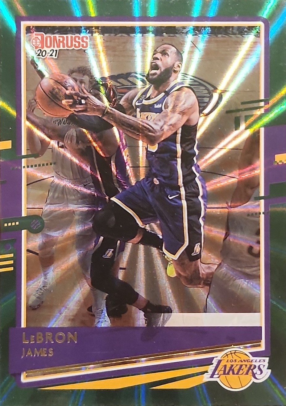 2020 Donruss #12 LeBron James Holo Green Laser