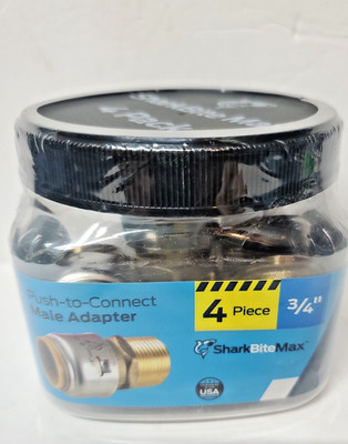 SharkBite Max UR134J4 3/4'' Push-to-Connect Male Adapter 4 Piece