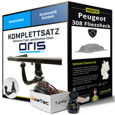 Für PEUGEOT 308 Fliessheck III FB Anhängerkupplung abnehmbar +eSatz 7pol 21- Set