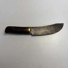 Antique 1800s Full Tang Skinning Knife Brass Bolster 9”