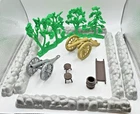 SEARS MARX HERITAGE SONS OF LIBERTY PLAYSET PIECES, WALLS ,TREES, CANNONS ETC