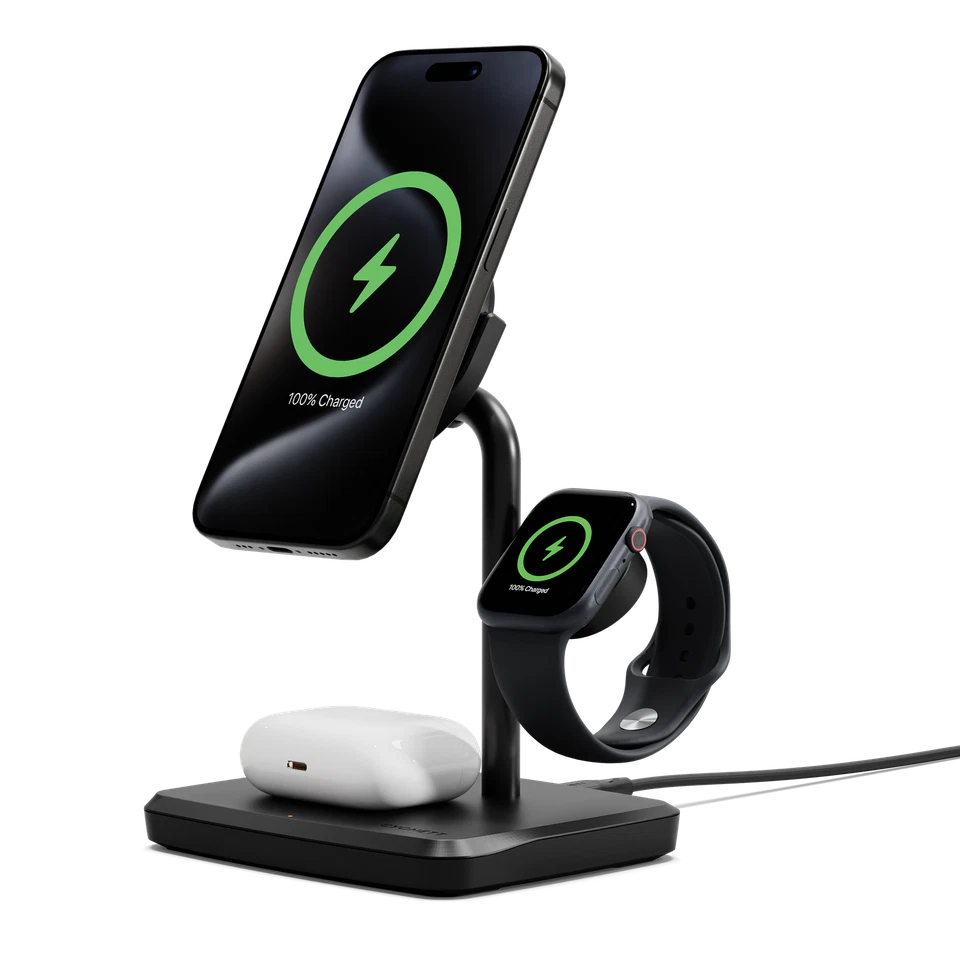 Cygnett 3-in-1 Magnetic Wireless Charger Qi2.0