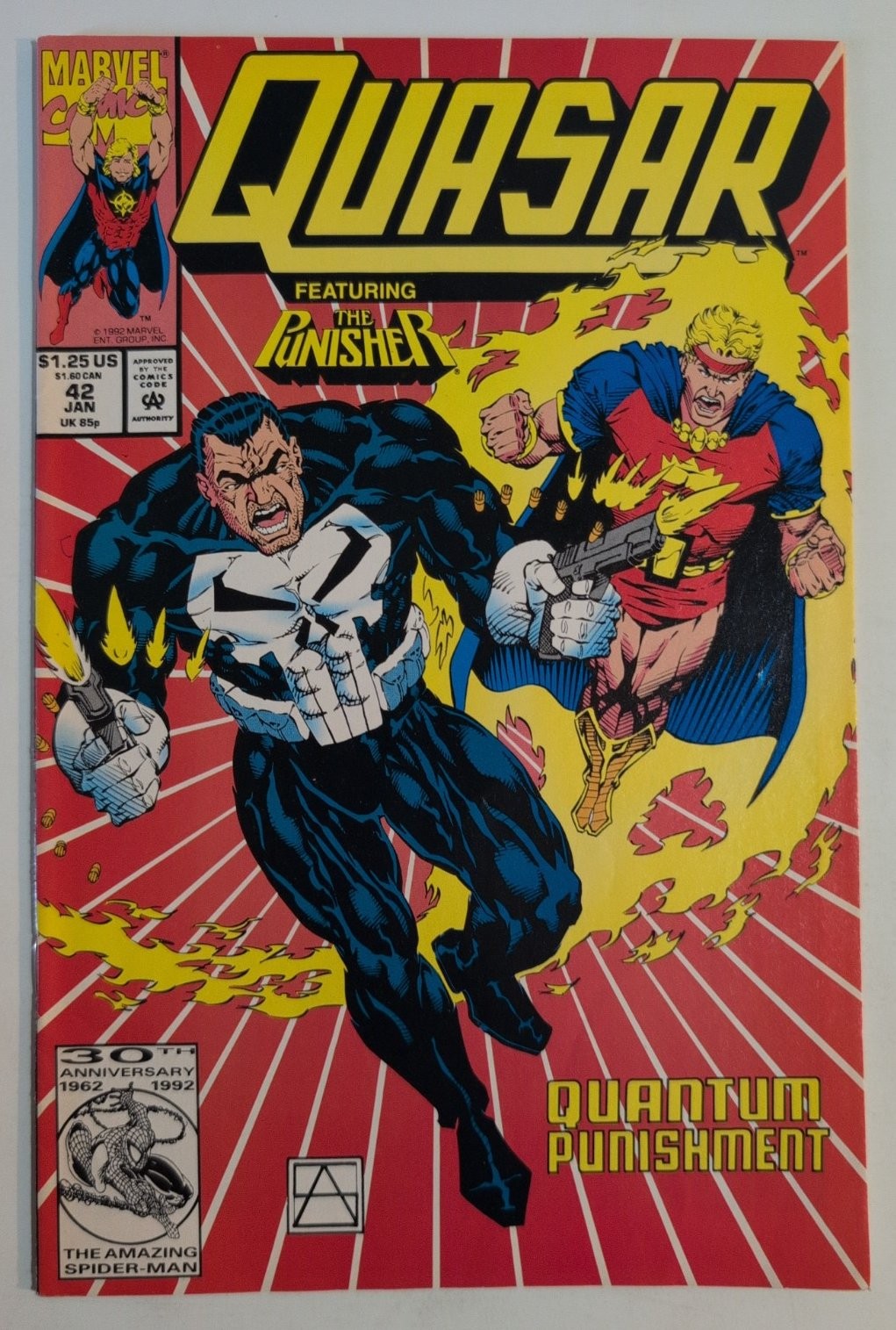 Quasar #42 Comic Book Punisher Mark Gruenwald Marvel Comics 1993