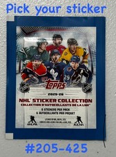 Topps 2025-26 NHL Sticker Collection - Pick Your Sticker - PART 2
