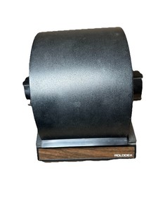 Vintage Rolodex 5350 Metal Rotary Address Card File Wheel Gray No Key