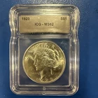 1923 Peace Silver Dollar $1 ICG MS62 – Classic 90 Percent U.S. Silver Coin