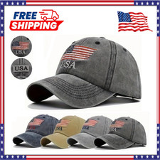 American US Flag Embroidered Low Profile USA Baseball Cap Adjustable Hat 2024 US