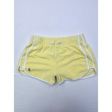 Polo Ralph Lauren Girls Yellow Velour Dolphin Shorts Size L 12-14 Pony Logo