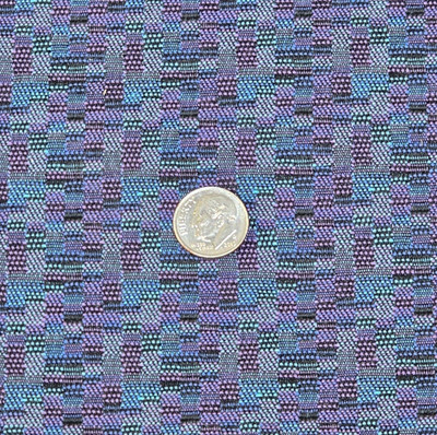 Upholstery Fabric Geometric Design 7 Yards X 54  Shades Of Blues Purple Black