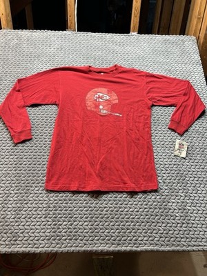 Kansas City Chiefs Tshirt Mens XL Red Long Sleeve Reebok Vintage NFL Football