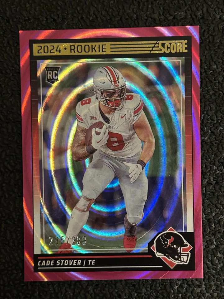 CADE STOVER 2024 SCORE PINK ELLIPSE /299 + 2024 Topps Chrome Prism Refractor RC - Image 2 of 4
