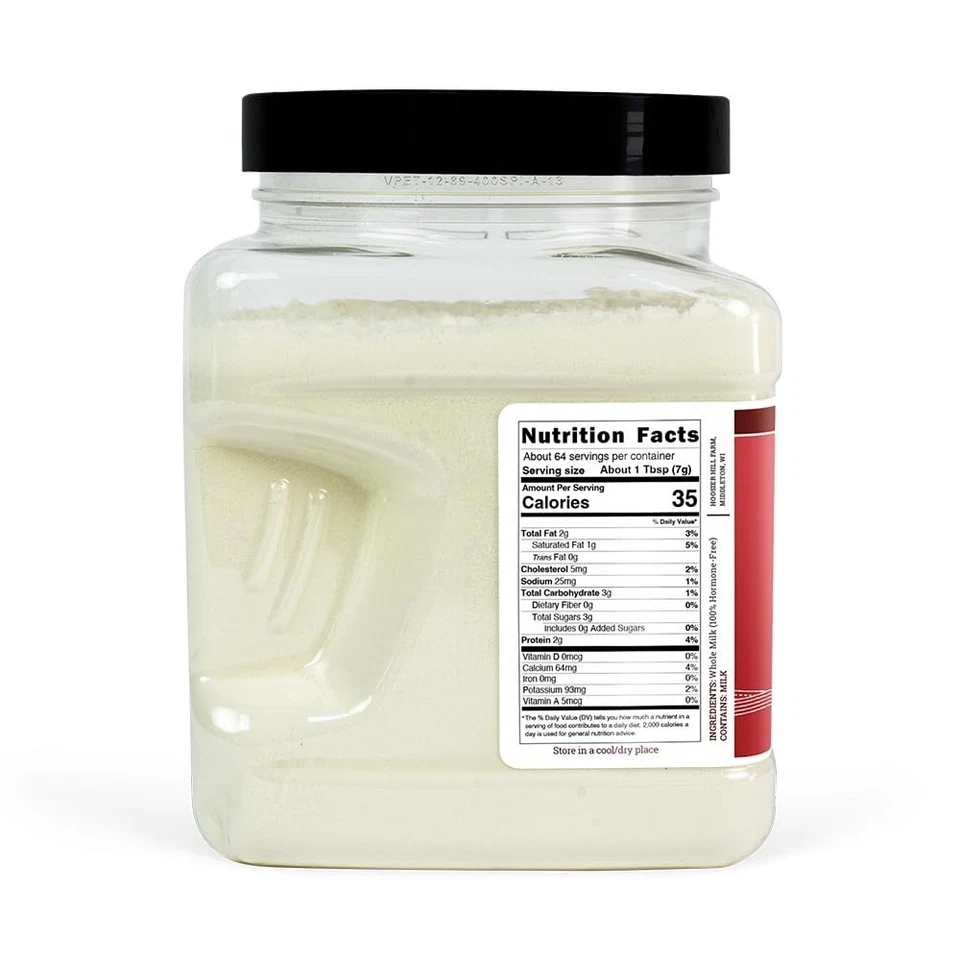 Leche entera en polvo 16 oz cocina libre de hormonas hornear reconstituye fresca Foto 4 de 4