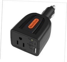 100w Car Power Inverter, 12V DC to 110V AC Vehicles Converter with USB black