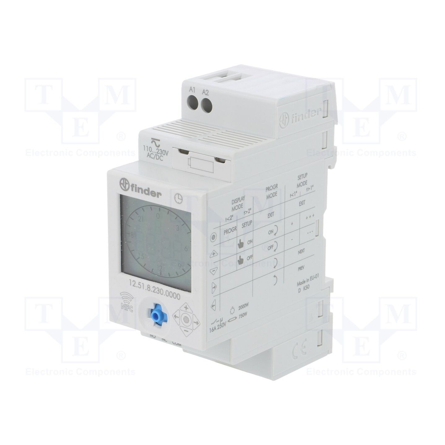 Finder Digital Time Switch 16A 230V Din Rail Programmer - 12.51.8.230.0000 - Image 4