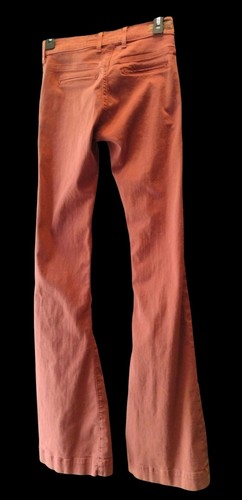 AG Adriano Goldschmied "The Goldie" Bell Bottom Jeans 25R Burnt Orange Made USA