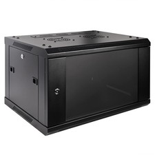 6U Professional Wall Mount Server Cabinet Network Rack Enclosure with 2X Quie...