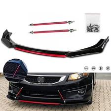 Glossy Black Front Bumper Spoiler Body Kit / Side Skirt /Rear Lip for US Lilkqwu