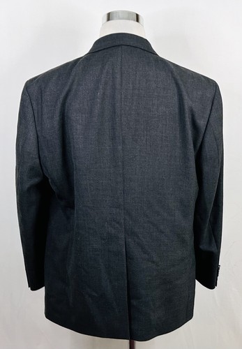 Stafford 46S Blazer Worsted Wool Blend Gray Silver Two Button Lined Vented - Picture 6 of 8