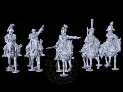 Napoleons Russlandfeldzug - berittenes russisches Oberkommando X5 Figuren 28mm
