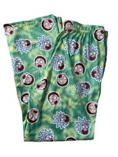 Rick and Morty Sleep Pants Adult Swim Lounge Bottoms Drawstring Pockets MEDIUM