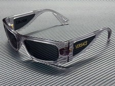 VERSACE VE4482 530587 Transparent Grey Men's 57 mm Sunglasses