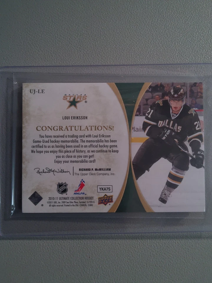 2011 UD#UJ-LE LOUI ERIKSSON ULTIMATE DUAL PATCHES 25/35 - Image 2 of 2