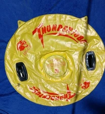 Vintage Sno Snow Cat Thundertube Inflatable 38" 1979 Pool Float Inner Tube