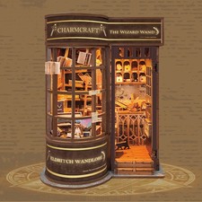 3D Book Nook Kits DIY Miniature Magic Book Kit for Bookshelf Decor W/ Led Light