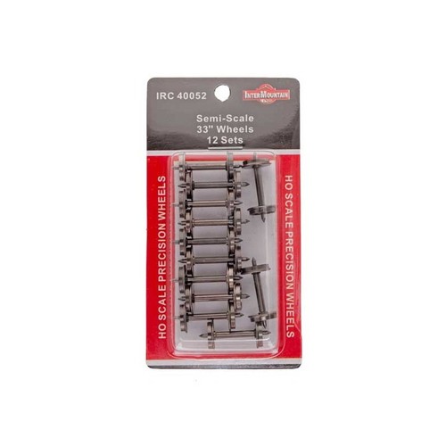 InterMountain 40052 HO 33" Metal Semi-Scale Wheelsets .088" Tread Width 12pcs | Zustand: New