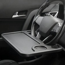 New Car Steering Wheel Tray Desk 2 Sided For Laptop Drink Food Work Table Holder