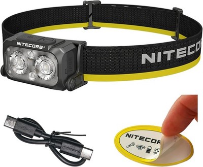 Nitecore NU25 MCT 400 Lumen Lightweight USB-C Rechargeble Outdoor Headlamp with 