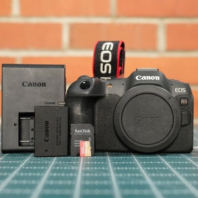 Canon EOS R8 4K Video Mirrorless Digital Camera (Body Only) - Black LOW SHUTTER