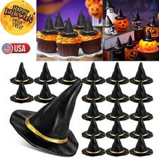 Mini Plastic Witch Hat Wizard Hats Props Halloween Party Favors DIY Crafts USA