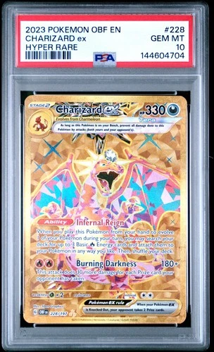 2023 POKEMON OBF EN-OBSIDIAN FLAMES HYPER RARE #228 CHARIZARD EX PSA 10