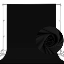10X8 FT Black Backdrop Background for Photogr...