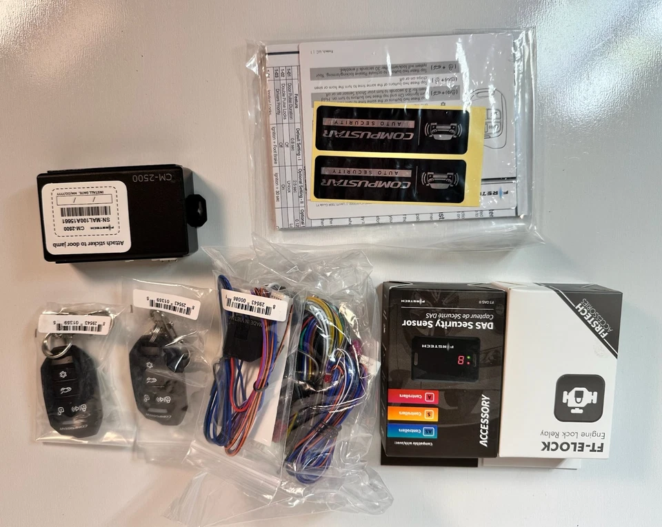 NEW Compustar 1-Way Vehicle Security System Kit 300ft Range 00F67AU200 - Image 4 of 4