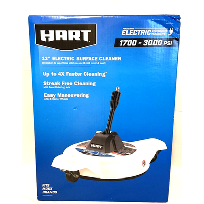 #ad HART 12 in. 3000PSI Electric Pressure Washer Surface Cleaner with Casters NEW $49.99