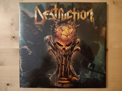 NEU / OVP / Ungespielt: Gold-Black Marbled Vinyl : Destruction - Live Attack