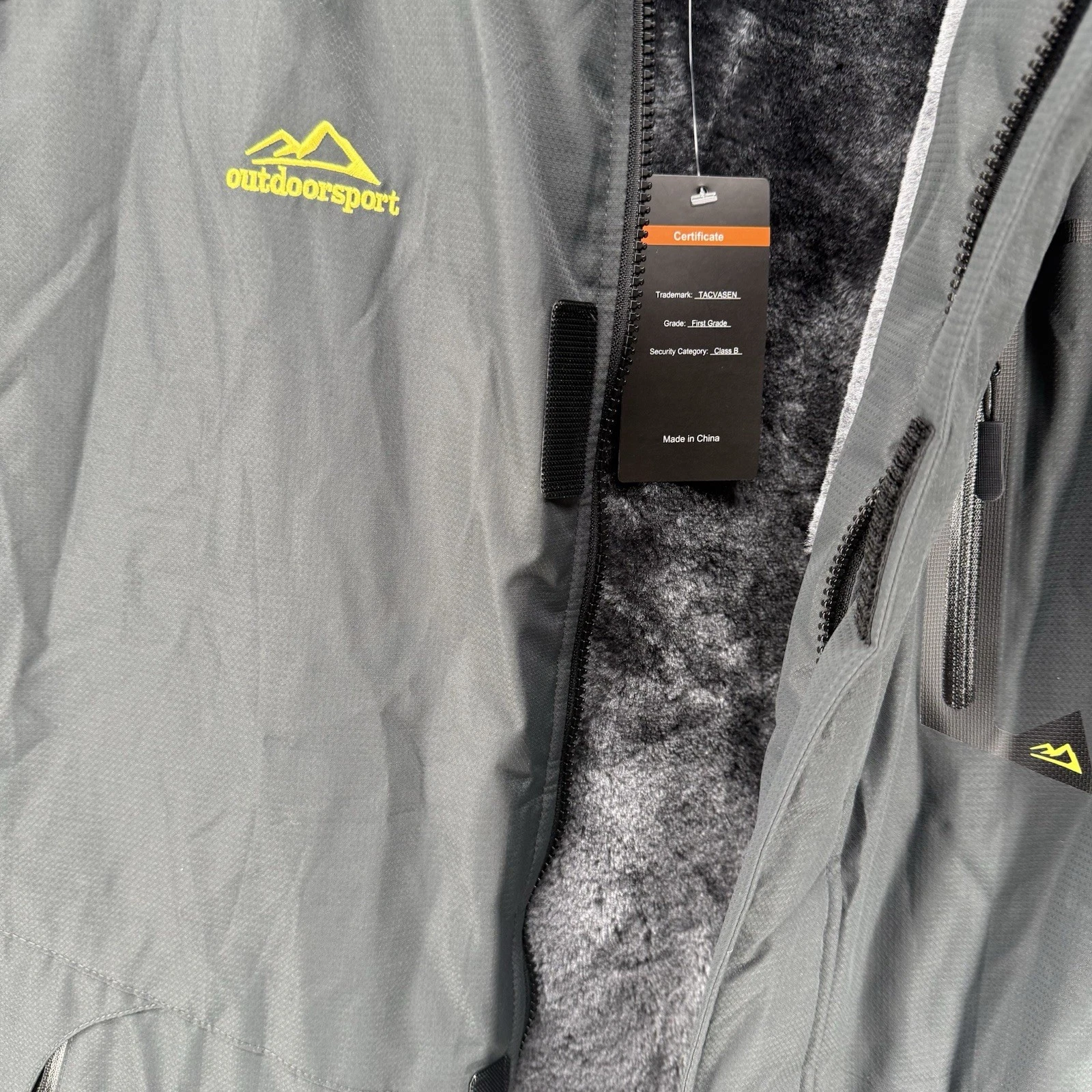 TACVASEN Jacket Mens Medium Winter Fleece Lined Water Resistant Ski Snow Parka - product detail image 9
