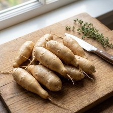 Jerusalem Artichoke ‘Fuseau’ 2 Tubers • Smooth Skinned • Gourmet Smokey Taste