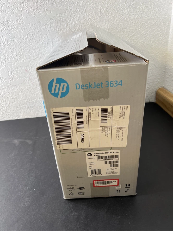 HP DeskJet 3634 Compact All-in-One Wireless Printer (K4T93A) NEW OPEN BOX - Image 2 of 4