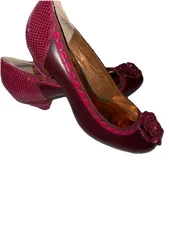 Poetic Licence London Pink Floral Pumps Heels Women’s Retro Vintage Sz US 7