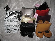 Sidekicks Foldable Ballet Style Shoes Matching Zipper Case Travel NEW