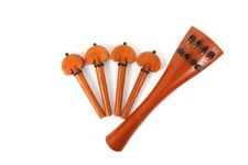 4/4 Cello Kit Pernambuco wood Cello Peg Tailpiece Chin Rest with fine tuners