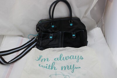 Gabs Black Leather Patchwork Convertible Crossbody Handbag Bag