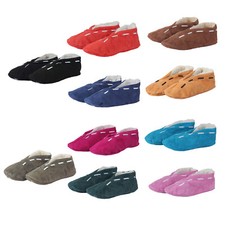 Slippers Suede Non Slip Sole Slip On Unisex Slippers Warm Cosy Fur