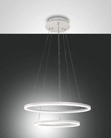 Fabas Luce Led Pendelleuchte Giotto Ø600/400Mm 31 + 21W Warmweiß Weiß Dimmbar