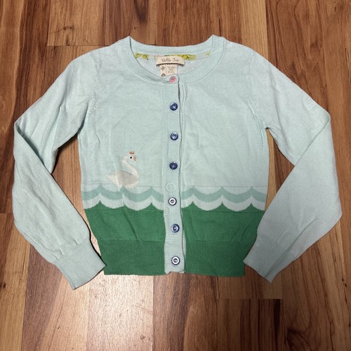 Matilda Jane Girls Size 6 Lake Queen Cardigan Swan Play Condition - Picture 1 of 4